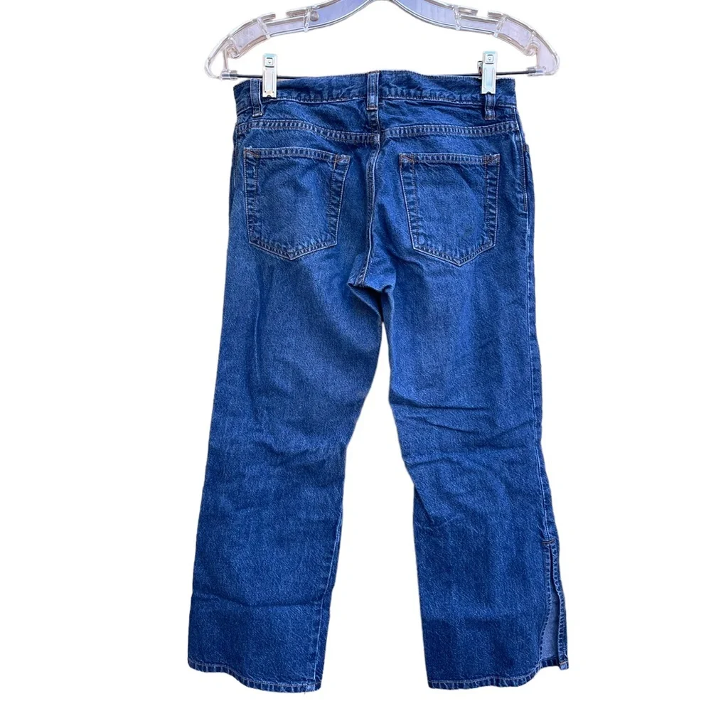 GAP Vintage Denim Side-Slit Capri 5 Pocket Style Blue Jeans Size 1 - Picture 4 of 6